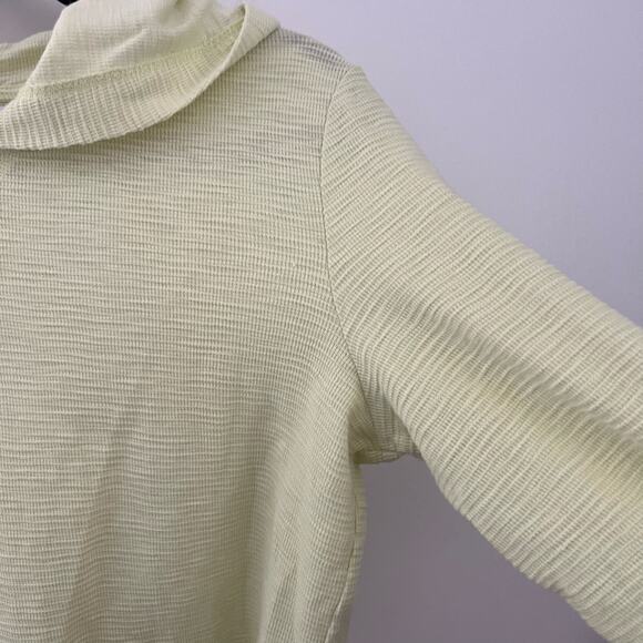 J Jill Hoodie Women’s Key Lime ribbed Cotton Pullover‎ Sweatshirt size small - Picture 6 of 11